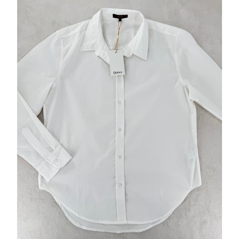 Quince Women's Cotton Poplin Long Sleeve Button Down Shirt Minimalistic M NWT - Picture 4 of 7